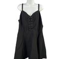 Torrid Nightfall Women's Black Lace Up Corset Sleeveless Mini Dress - 2 Plus