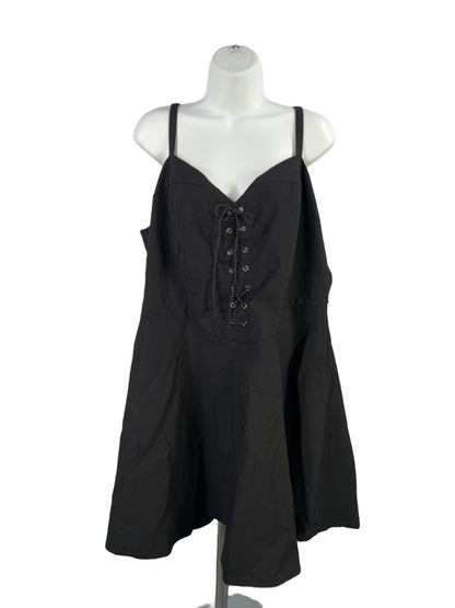 Torrid Nightfall Women's Black Lace Up Corset Sleeveless Mini Dress - 2 Plus