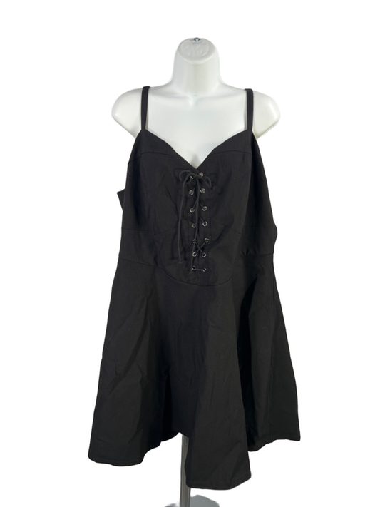 Torrid Nightfall Women's Black Lace Up Corset Sleeveless Mini Dress - 2 Plus