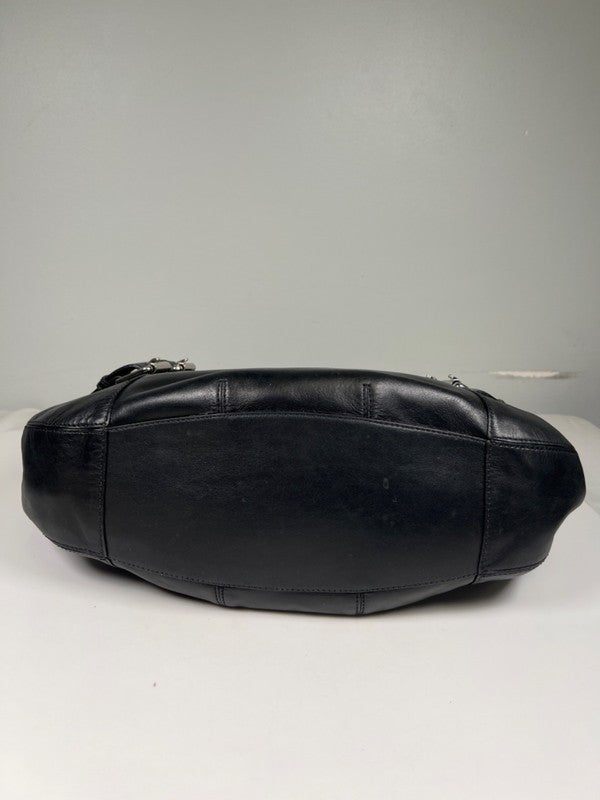 Cole Haan Women's Black Leather Hobo Shoulde Bag Purse W/ Dust Bag image 6