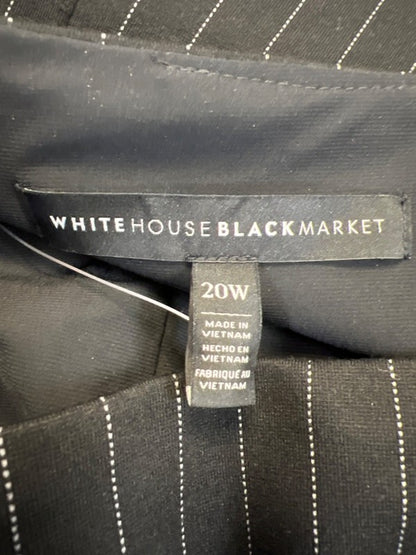 White House Black Market Women's Black Pinstripe Mermaid Skirt - 20W Plus image 3