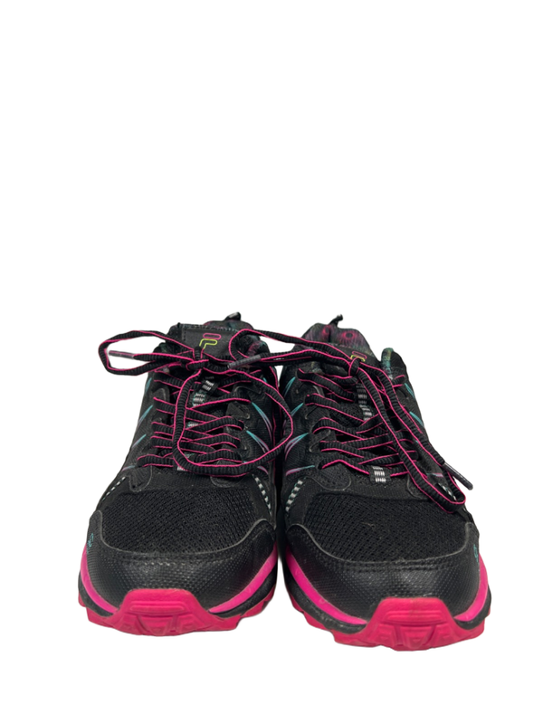 Fila Women's Black/Pink Evergrand Lace Up TR Trail Running Shoes - 8.5 image 2