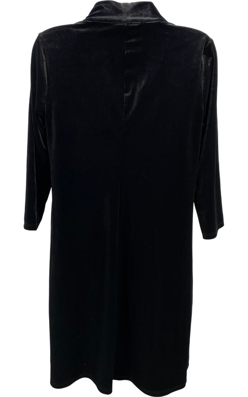 J.Jill Wearever Collection Women’s Black Velour Pocket Front Shift Dress - XS image 3