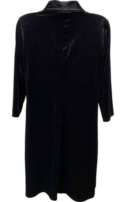 J.Jill Wearever Collection Women’s Black Velour Pocket Front Shift Dress - XS image 3