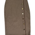 Lauren Ralph Lauren Women's Brown Houndstooth Side Zip Straight Skirt - S