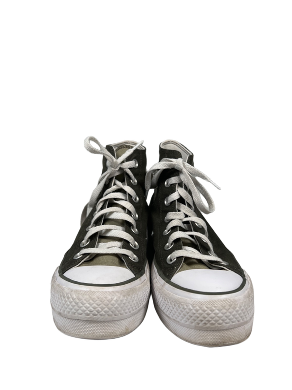 Converse Women's Green Chuck Taylor All Star High Top Lace Up Sneakers - 7 image 2