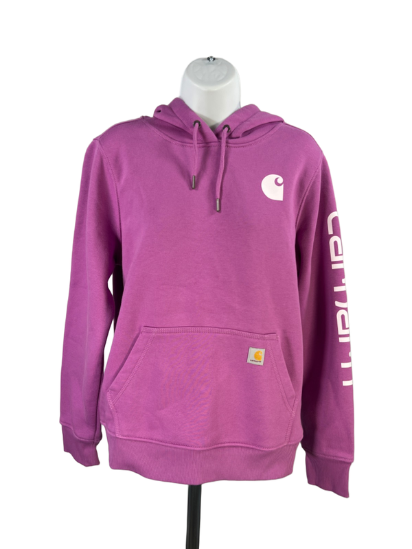 Carhartt Women’s Purple Relaxed Fit Long Sleeve Pullover Sweatshirt - M
