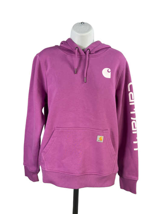 Carhartt Women’s Purple Relaxed Fit Long Sleeve Pullover Sweatshirt - M