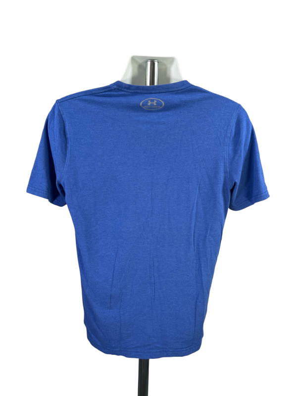 Under Armour Men's Blue Heatgear Loose Short Sleeve Golf Logo Tee Shirt - M image 2