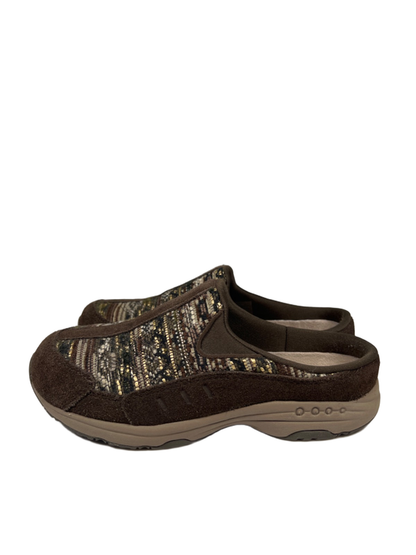Easy Spirit Women's Green Textured Travel Time Slip On Clogs - 7 Wide image 5