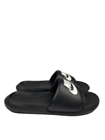 Nike Men's Black Victori Open Toe Slide Sandals - 7