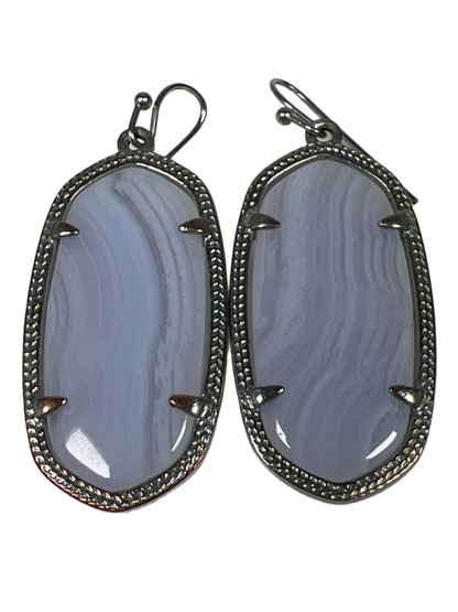 Kendra Scott Women's Silver Tone/ Blue Lace Elle Drop Earrings image 6