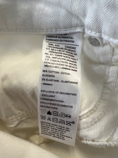 Levi's Women's White Signature Gold Mid Rise Capri Cuffed Denim Jeans - 20 image 5