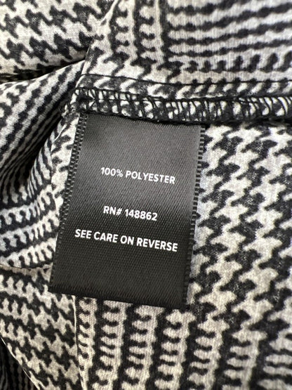 Torrid Women's Black/Gray Plaid Harper Crepe De Chine 3/4 Sleeve Blouse - 2 Plus image 4