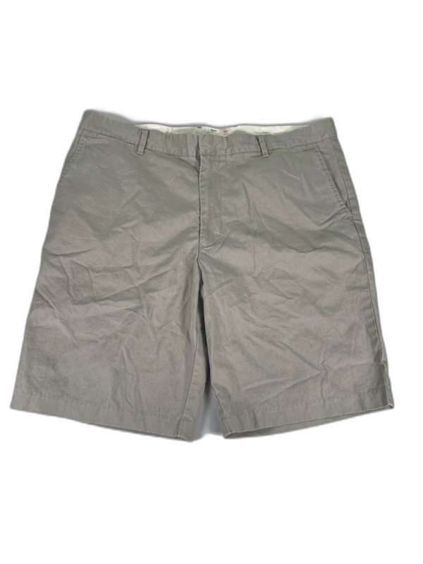 Dockers Men's Beige Flat Front Khaki Shorts - 36