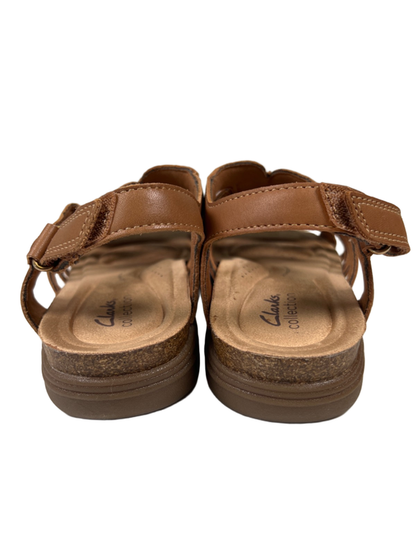 Clarks Collection Women's Brown Leather April Belle Slingback Sandals - 8.5 image 4