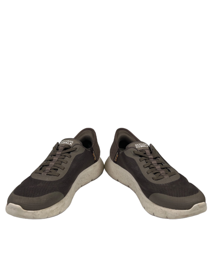Skechers Men's Gray/Taupe Slip-In Go Walk Hands Free Sneakers - 11 Extra Wide image 6