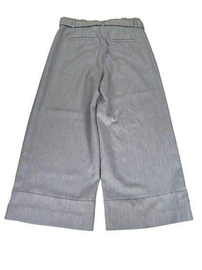 Banana Republic Women's Blue Herringbone Blake Belted Wide Leg Ankle Pants - 6 image 2