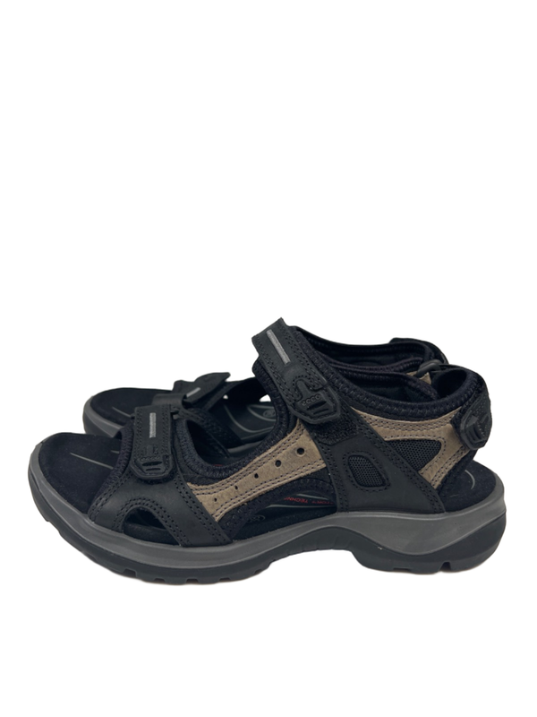 Ecco Women's Black/Taupe Yucatan Adjustable Strappy Slingback Sandals - 7 image 5