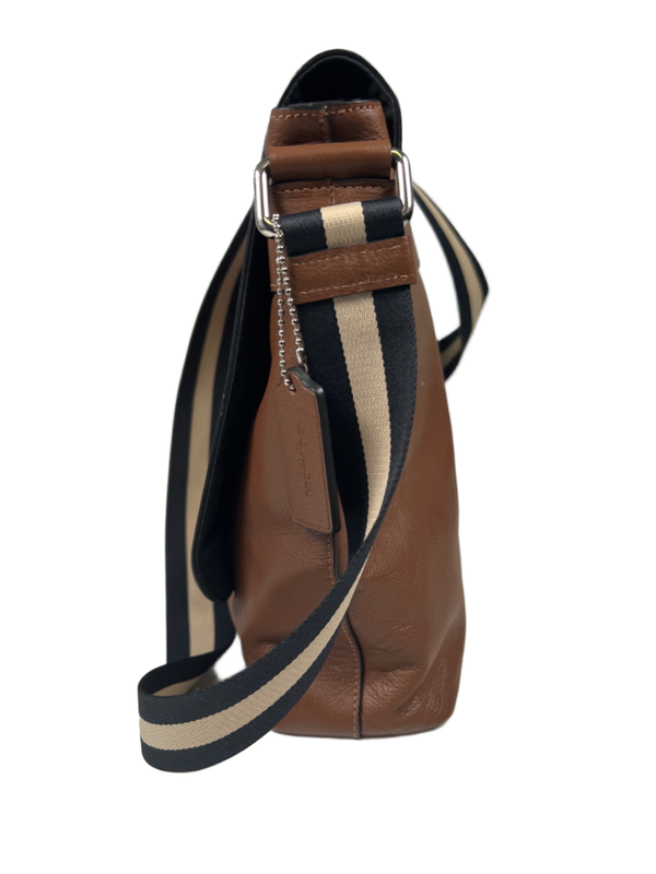 Coach Men's Brown Charles Leather Shoulder Strap Messenger Bag image 3