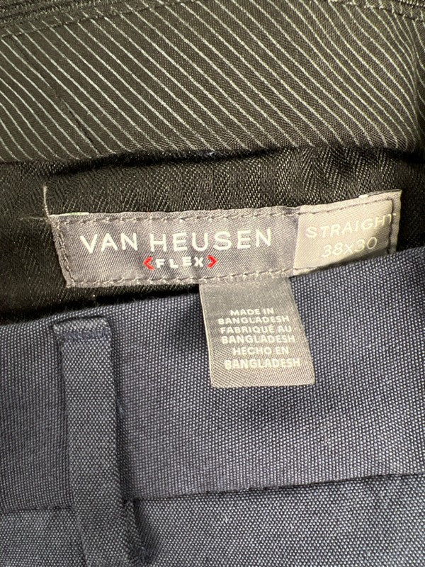 Van Heusen Men's Navy Blue Straight Fit Flex Chino Pants - 38x30 image 3