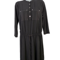 Michael Kors Women's Black 3/4 Sleeve Blouson Dress - XS
