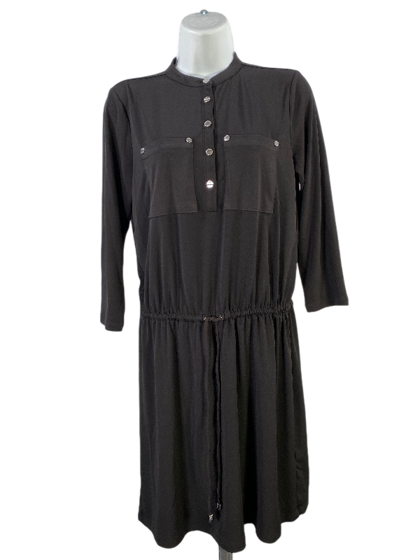 Michael Kors Women's Black 3/4 Sleeve Blouson Dress - XS