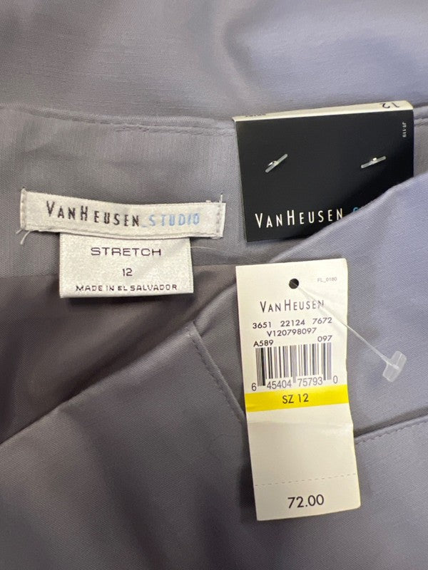 Van Heusen Women's Gray Stretch Midi Pencil Skirt - 12 image 3