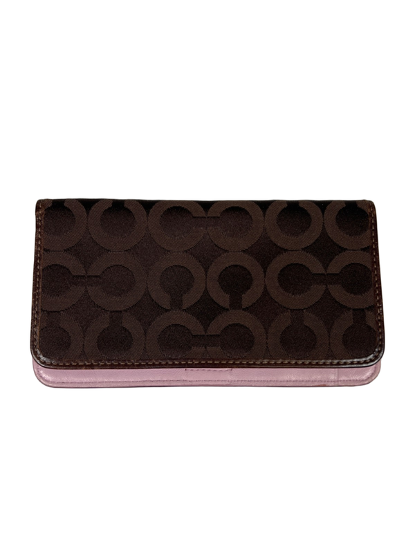 Coach Brown/Pink Op Art Checkbook Cover image 4