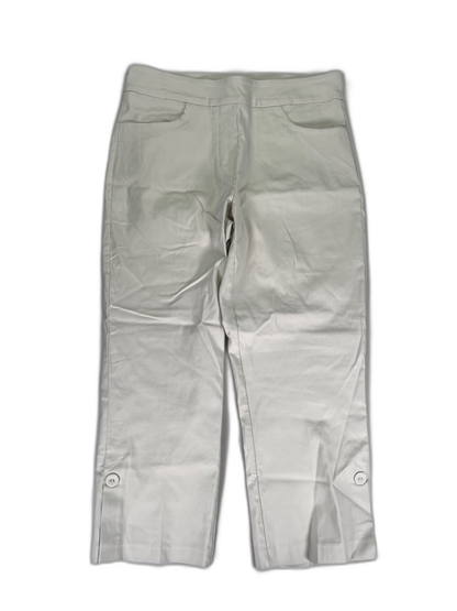 Tribal Women's Taupe/Beige Stretch Pull On Cropped Trouser Pants - 8