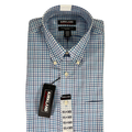 Kirkland Signature Men's Blue Traditional Fit Long Sleeve Button Up Shirt - 15.5
