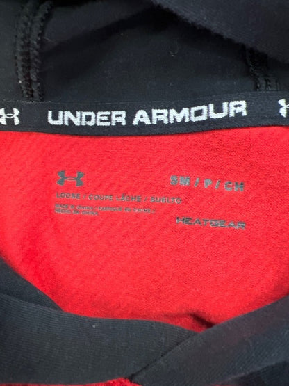 Under Armour Men’s Red/Black Loose Fit HeatGear Short Sleeve Hooded Shirt - S image 3
