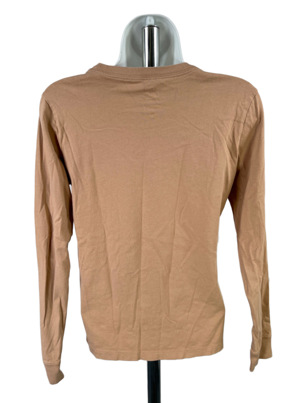 Nike Women's Brown Embroidered Logo Long Sleeve Tee Shirt - S image 2