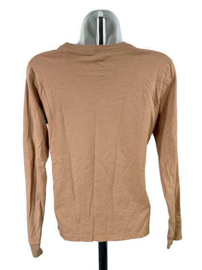 Nike Women's Brown Embroidered Logo Long Sleeve Tee Shirt - S image 2