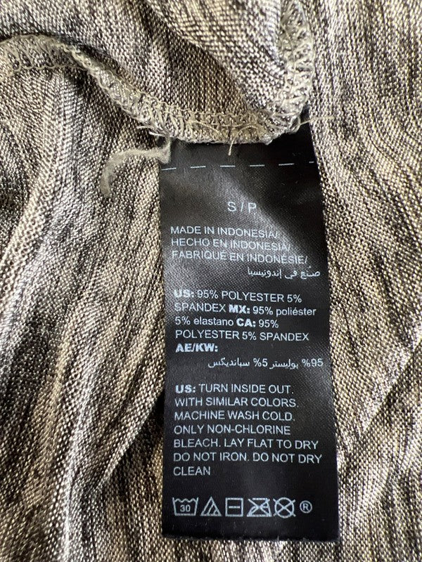 White House Black Market Women's Gray/Gold Metallic Semi-Sheer T-Shirt - S image 4