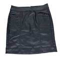 White House Black Market Women’s Black Coated Straight Skirt - 4