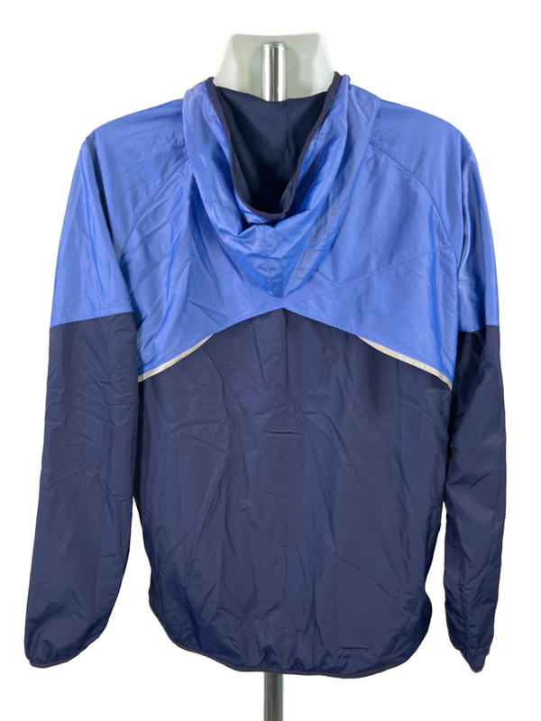 Under Armour Men's Blue Fitted Run Long Sleeve Hooded Windbreaker Jacket - L image 2