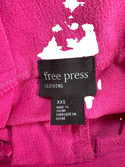 Free Press Clothing Pink Raspberry Pleated Tie Waist Shorts - XXS image 3