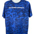 Under Armour Men's Blue Logo Heatgear Loose Short Sleeve Athletic Tee Shirt - XL