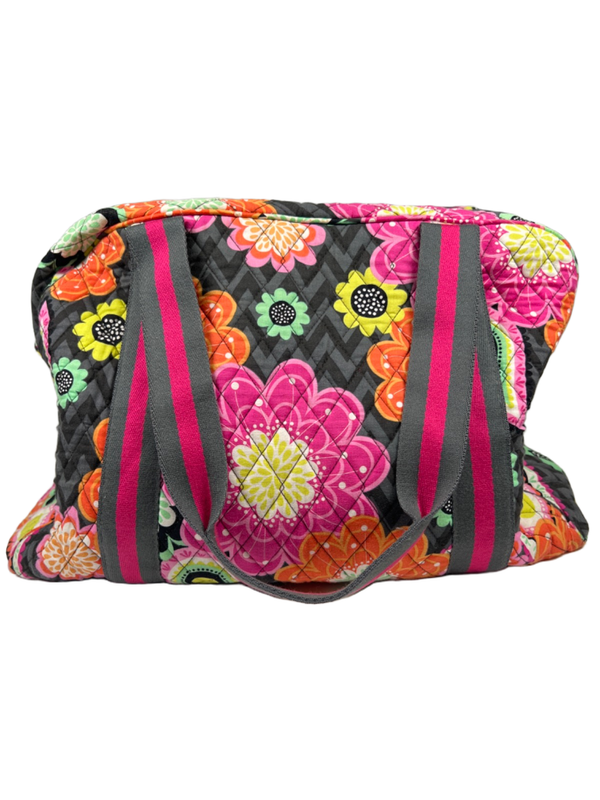 Vera Bradley Orange Ziggy Zinnia Floral Overnight Duffle Two Piece Bag Set image 4