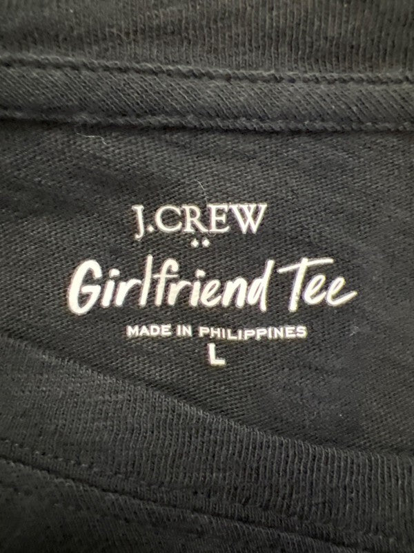 J.Crew Women's Black Girlfriend Tee Short Sleeve T-Shirt - L image 3