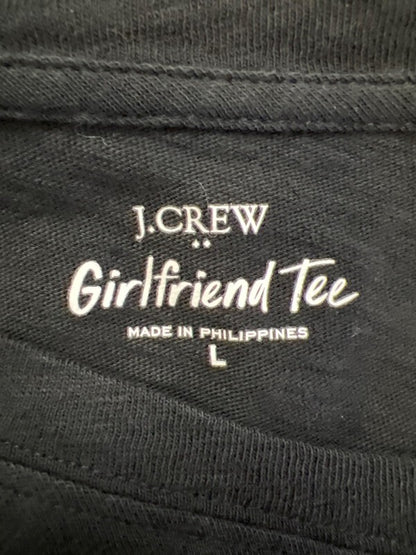 J.Crew Women's Black Girlfriend Tee Short Sleeve T-Shirt - L image 3