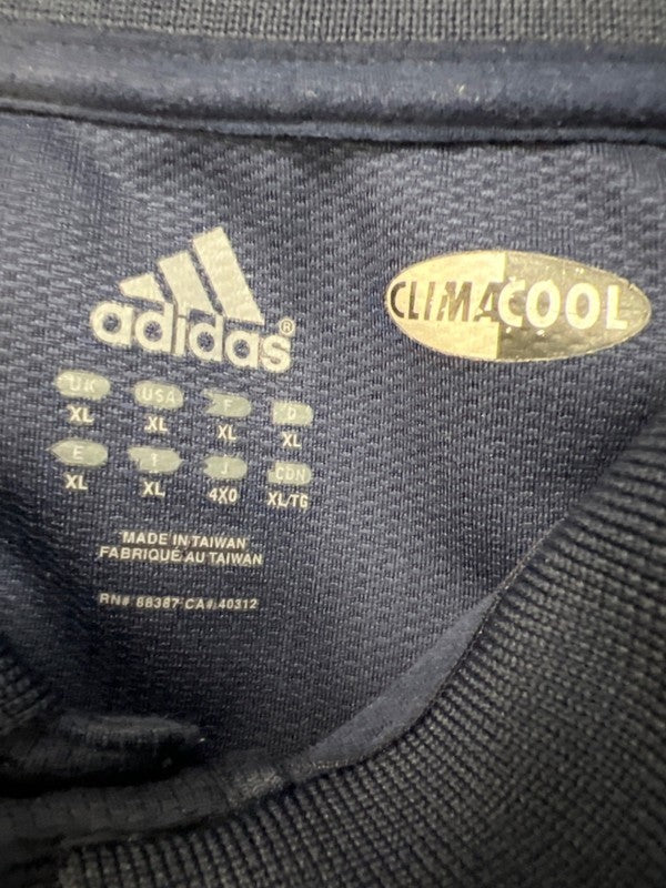 Adidas Men's Blue/Yellow University Of Michigan Short Sleeve Polo Shirt - XL image 3