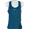 Nike Women's Blue/Black Aeroreact Racerback Sleeveless Running Tank Top - S