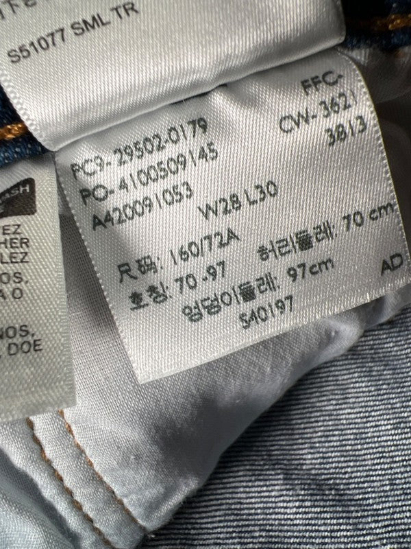 Levi's Women's Dark Wash 501 Skinny High Rise Button Fly Denim Jeans - 28x30 image 5