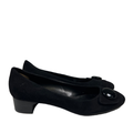 Franco Sarto Women's Black Faux Suede Asia Block Pump Heels - 8.5