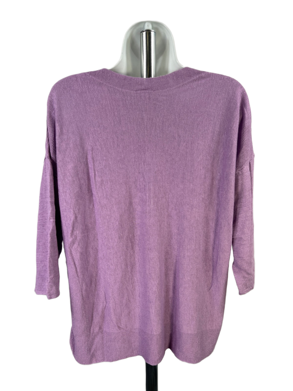 J.Jill Women's Purple 1/2 Sleeve Knit Shirt - L image 2