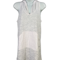 Nike Women's White Hooded Sleeveless Swim Cover Up Mini Dress - S