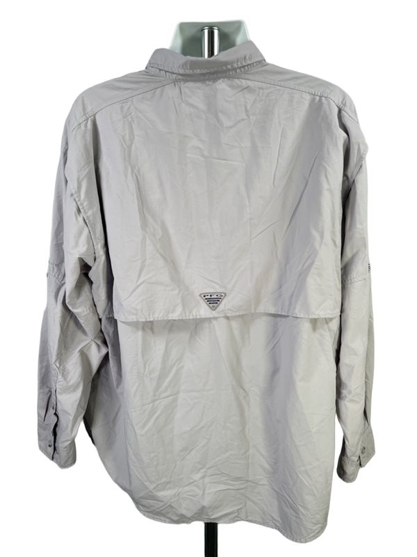 Columbia Men's Gray PFG Bahama Vented Long Sleeve Button Up Shirt - XXL image 2