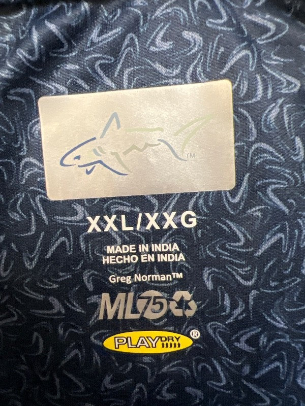Greg Norman Men's Blue Play Dry Athletic Golf Polo - XXL image 3